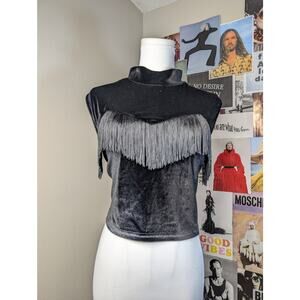 Fringe Velvet Gothic Top